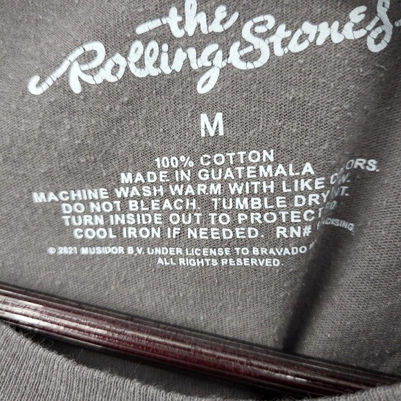 The Rolling Stones Shirt Mens Medium Gray Short Sleeve Graphic Tee Cotton * - Picture 4 of 8